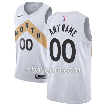 Camiseta Hombre Toronto Raptors Personalizadas 2018-19 Nike City Edition Blanco Swingman